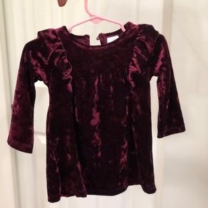 Dark Magenta velvet girl’s dress